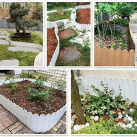 Set 6 bucati garduri decorative pentru gradina, albe, 1.2m x 22cm - imagine 4