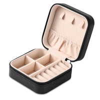 Cutie organizatoare cu fermoar pentru bijuterii 10x10x5cm - imagine 4