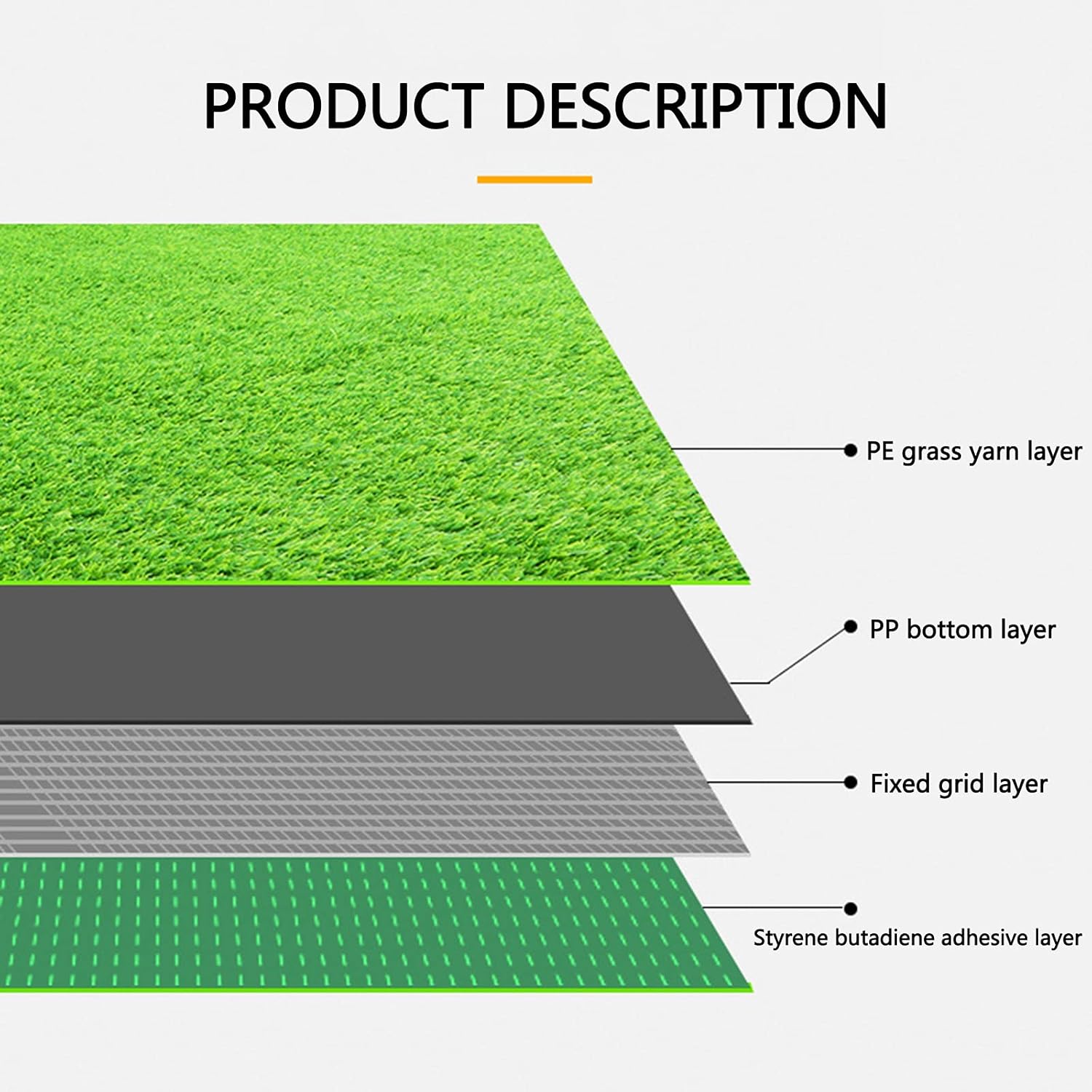 Gazon artificial decorativ – verde natural, drenaj rapid, rezistent UV si foc