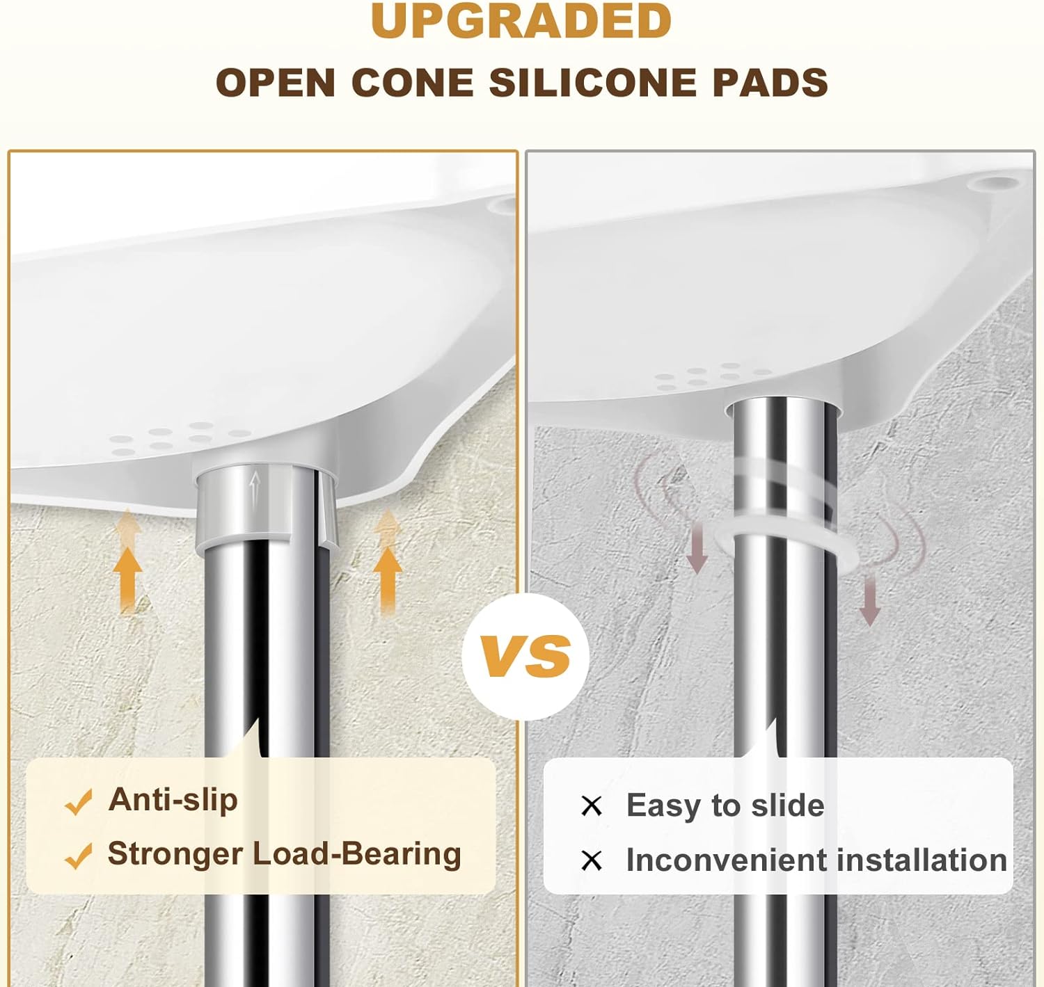 Etajera colt pentru baie si dus, 4 sau 5 rafturi, inaltime reglabila 320 cm, montare pe colt