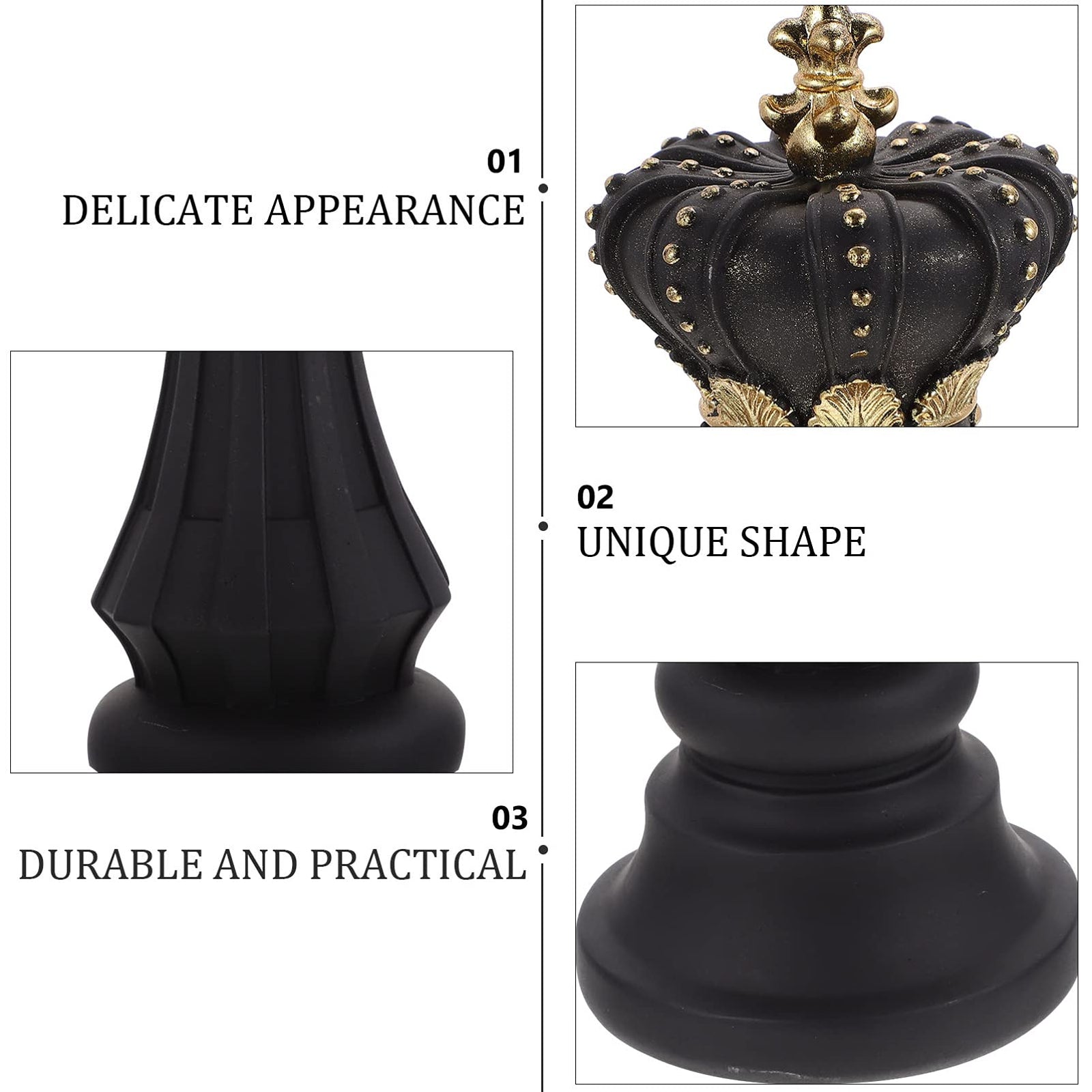 Statuete Sah Premium, Ornamente Regi, Dame, Calareti, Sculpturi Rasina, Decor Casa