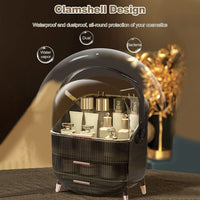 Organizator cosmetice, articole machiaj, bijuterii, cu capac transparent si 3 sertare - imagine 4