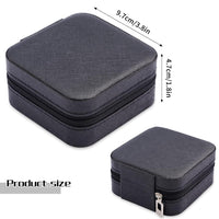 Cutie organizatoare cu fermoar pentru bijuterii 10x10x5cm - imagine 3