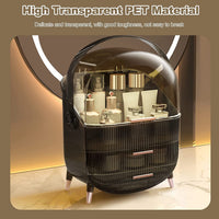 Organizator cosmetice, articole machiaj, bijuterii, cu capac transparent si 3 sertare - imagine 5