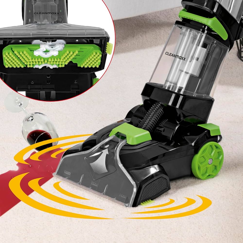 Aspirator Vertical 3 in 1 cu Spalare Injectie Apa si Abur 1200W – Fara Sac, 4L+4L, Silentios 36dB