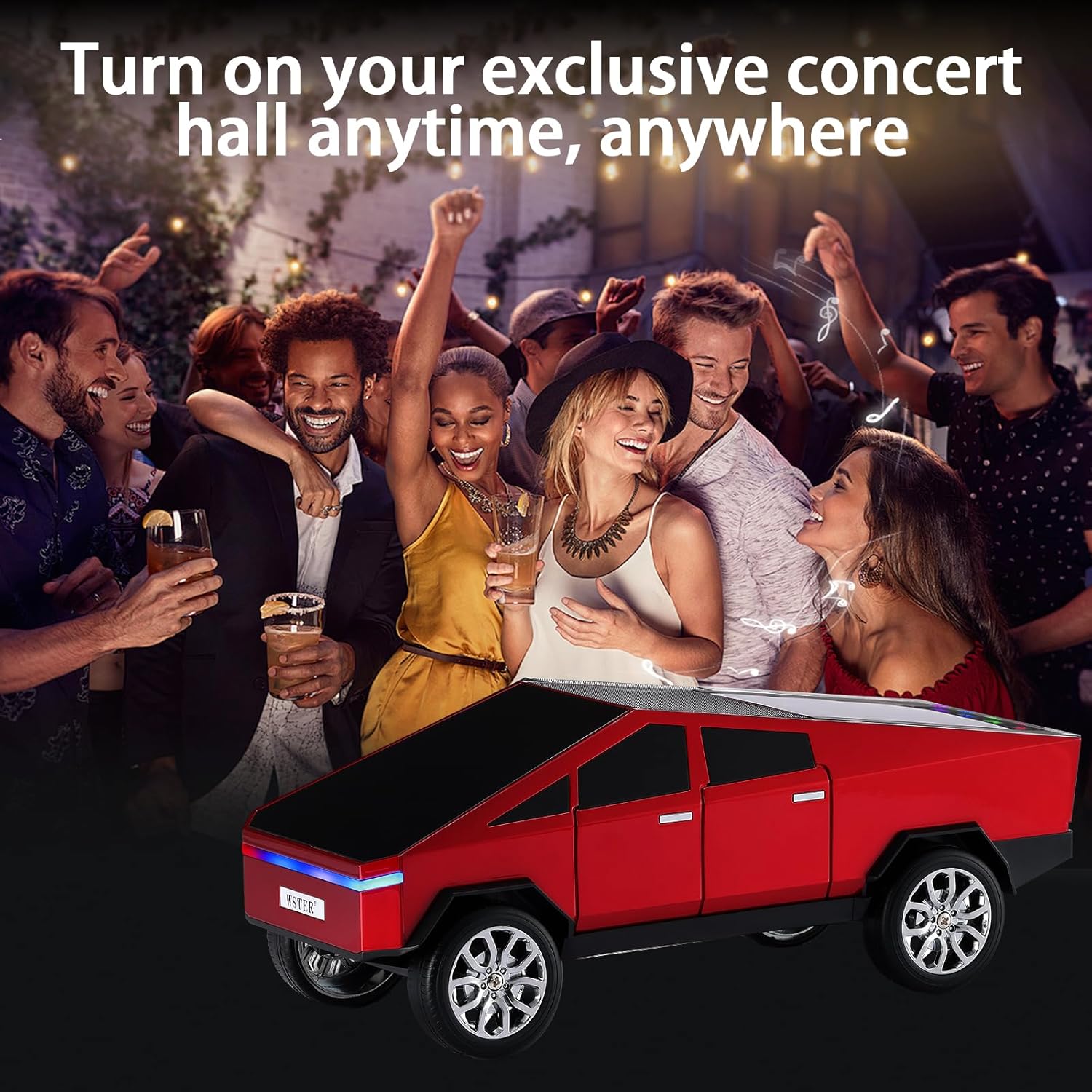 Boxa Portabila Cyber Truck Speaker Wireless TWS cu Sunet 3D si Design Futurist