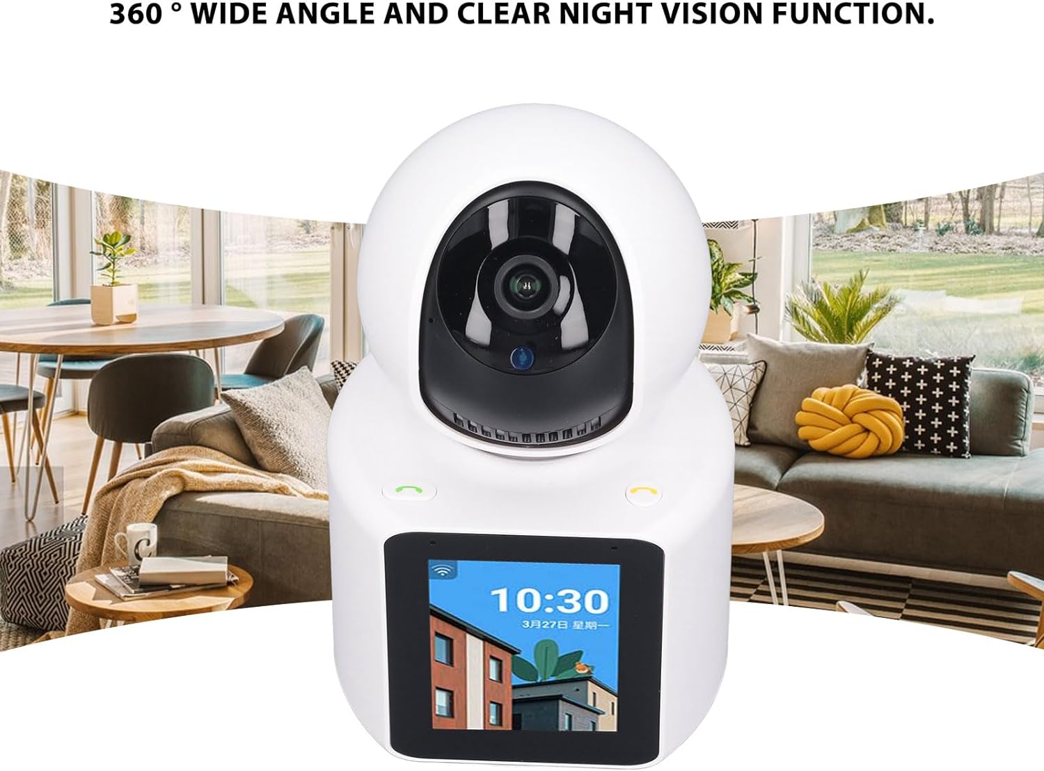 Camera Video WiFi 360° HD 1080p cu Comunicare Bidirectionala, Baby Monitor, Infrarosu, Detectare Miscarare, Stocare Cloud/SD
