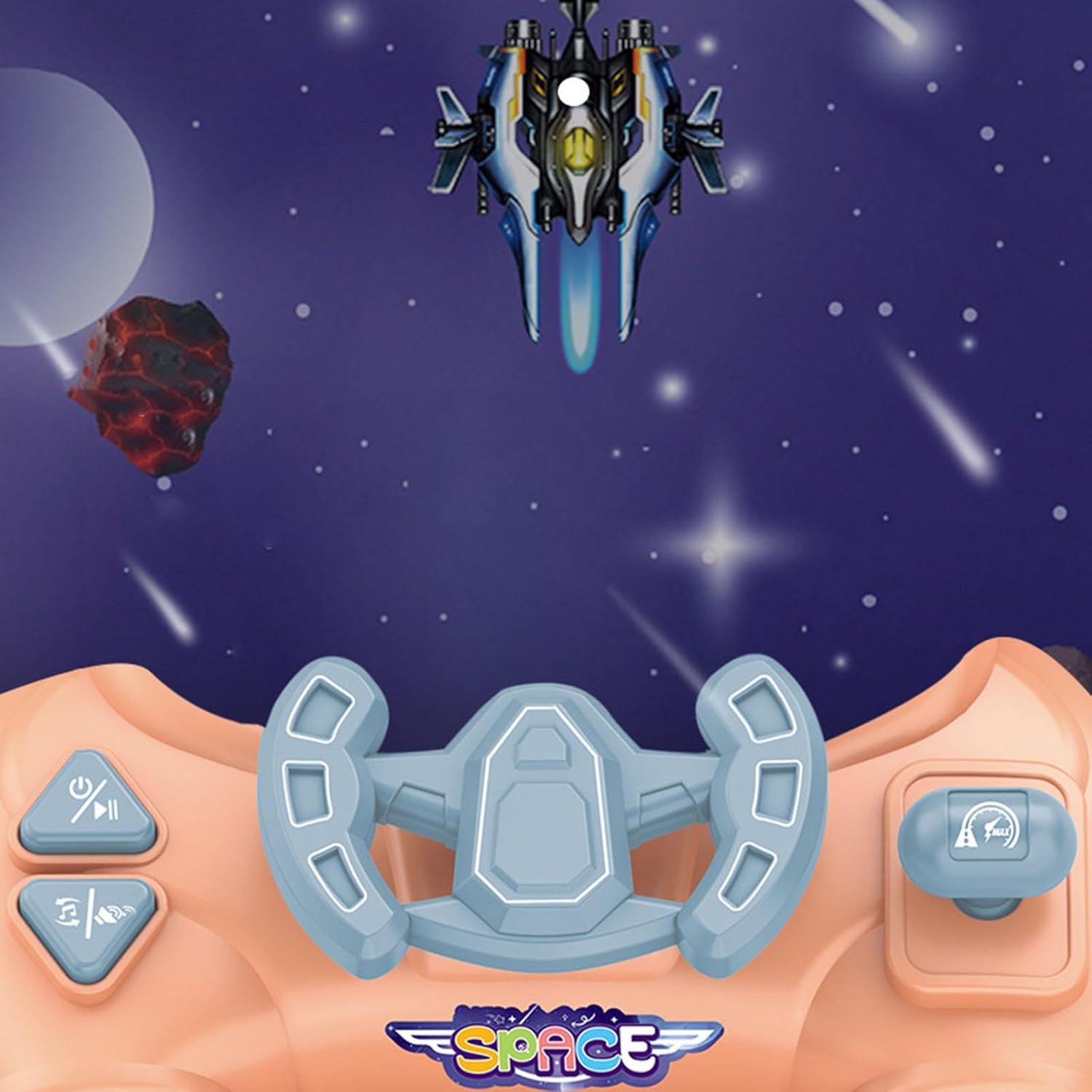 Consola de jocuri arcade cu 18 niveluri – Aventura spatiala, jucarie educativa pentru copii