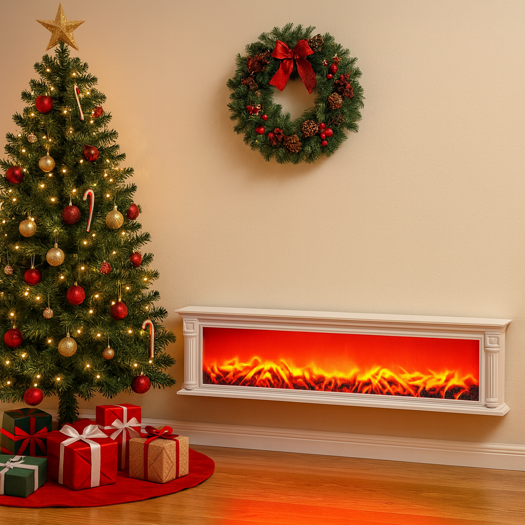 Semineu LED Panoramic 102 cm cu Efect Jar – Decor Elegant pentru Casa si Evenimente