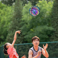 Minge Basketball reflectorizanta, design holografic, 24.5 cm - imagine 4