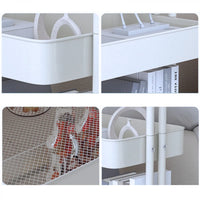 Raft portabil cu 3 nivele – cu cosuri metalice si roti rotative 360° - imagine 11