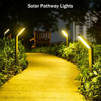 Lampa Solara LED pentru Gradina, 90 LED-uri, 3 Moduri Iluminare, Protectie IP65, Inaltime 83 cm, Culoare Negru - imagine 3