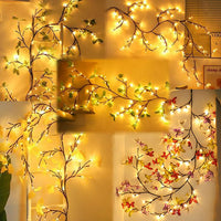 Ghirlanda luminoasa decorativa cu ramuri flexibile – 1.6 m, 72 LED-uri, telecomanda si alimentare USB