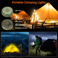 Ghirlanda luminoasa camping, lanterna si functie de baterie externa, LED, reincarcabila USB, portabila, 8 moduri de