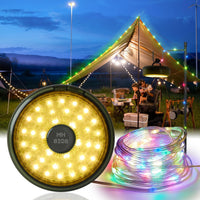 Ghirlanda luminoasa camping, lanterna si functie de baterie externa, LED, reincarcabila USB, portabila, 8 moduri de
