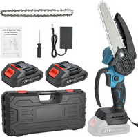 Mini Fierastrau Electric 24V cu Lant 6 inch si 2 Acumulatori 2000 mAh - imagine 2