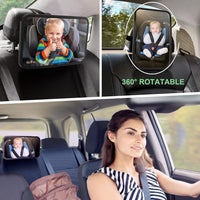 Oglinda auto supraveghere bebe fixare tetiera suport anti alunecare 360 grade - imagine 8