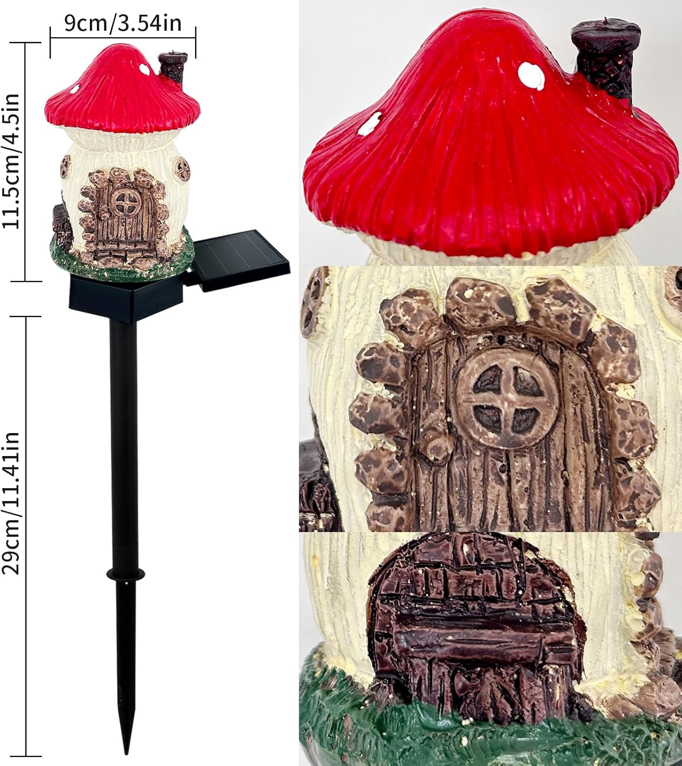 Lampa decorativa de gradina cu încarcare solara, model casuta din povesti