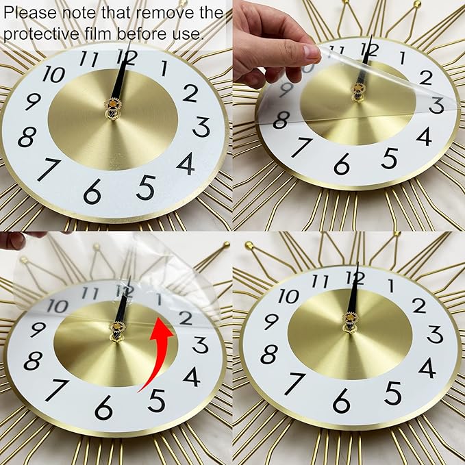 Ceas elegant de perete, cu design modern si elemente nautice, mecanism silentios si finisaj metalic elegant