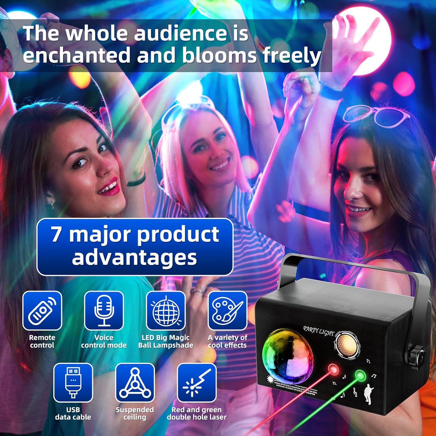 Proiector Party cu 4 Moduri, DJ Disco si Telecomanda pentru Home, Party si Evenimente