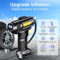 Compresor auto portabil multifunctional, 12V, 10 bari, afișaj digital LED, alimentare la bricheta masinii - imagine 5