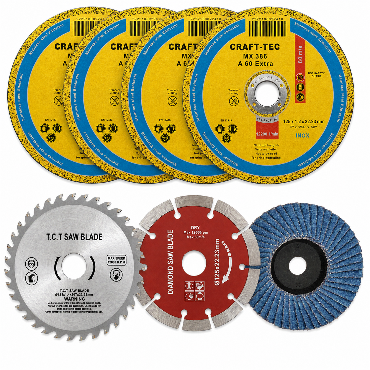 Set Discuri Abrazive pentru Polizor 125mm Granulatie Mixta 10 Bucati - detaliu produs