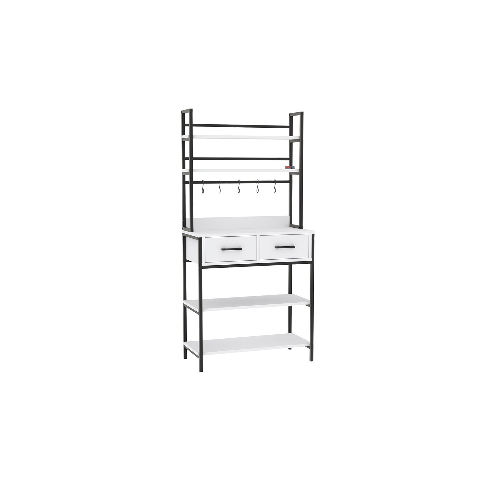 Suport de bucătărie cu 2 sertare și 5 rafturi 120x74x10 cm