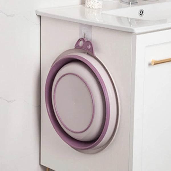 Set 2 ligheane pliabile (6L + 4L) cu suport autoadeziv pentru baie, voiaj, bebelus, compact, 39/35 cm