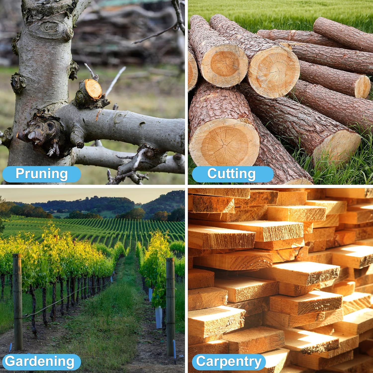 Mini Fierastrau Electric 24V cu Lant 6 inch si 2 Acumulatori 2000 mAh