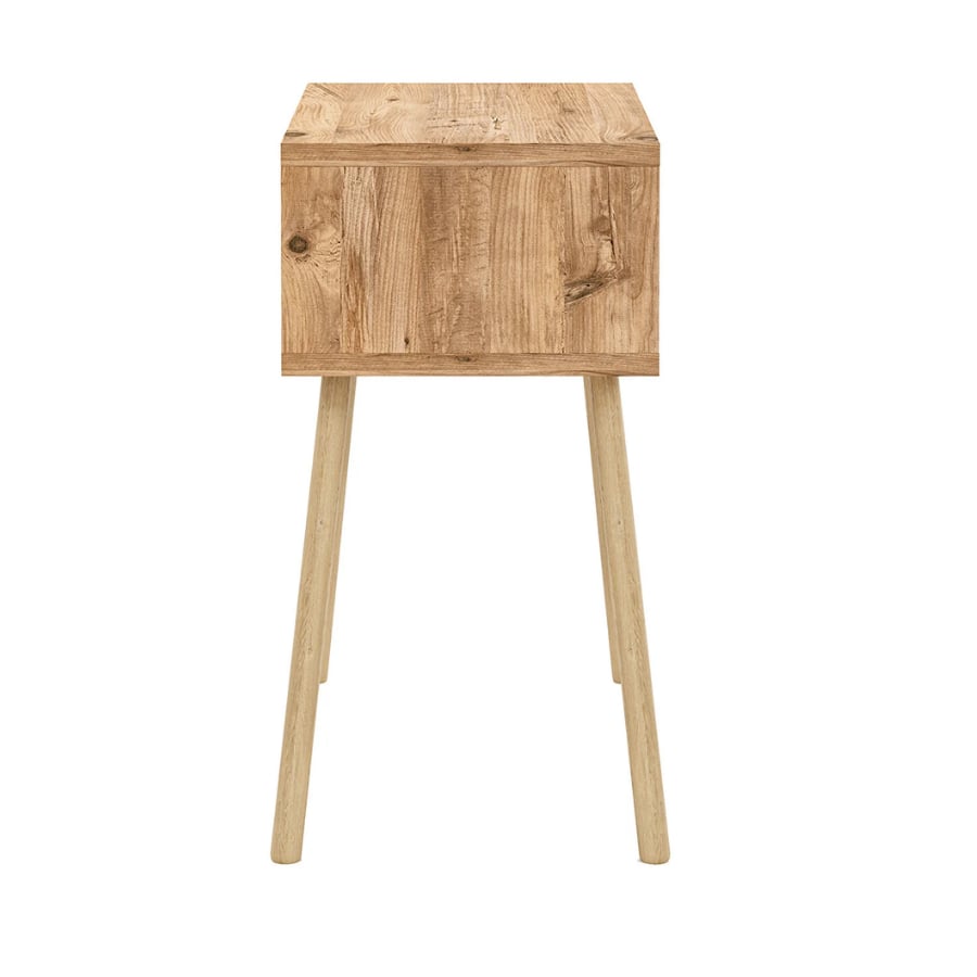 Noptiera cu picioare retro – 44 x 29 x 18 cm – cu raft de depozitare si design vintage