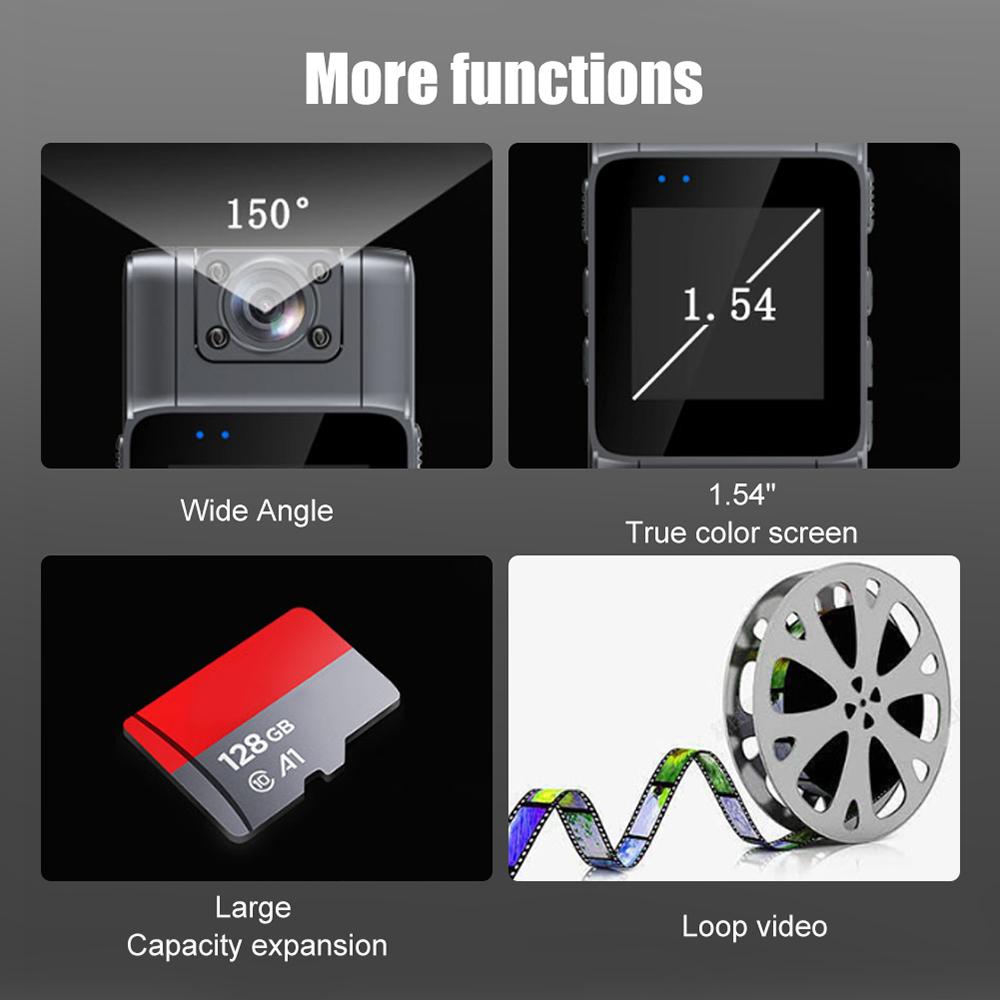 Camera corporala Cam HD cu lentila rotativa,WiFi, Vedere Nocturna IR si Autonomie 7 Ore