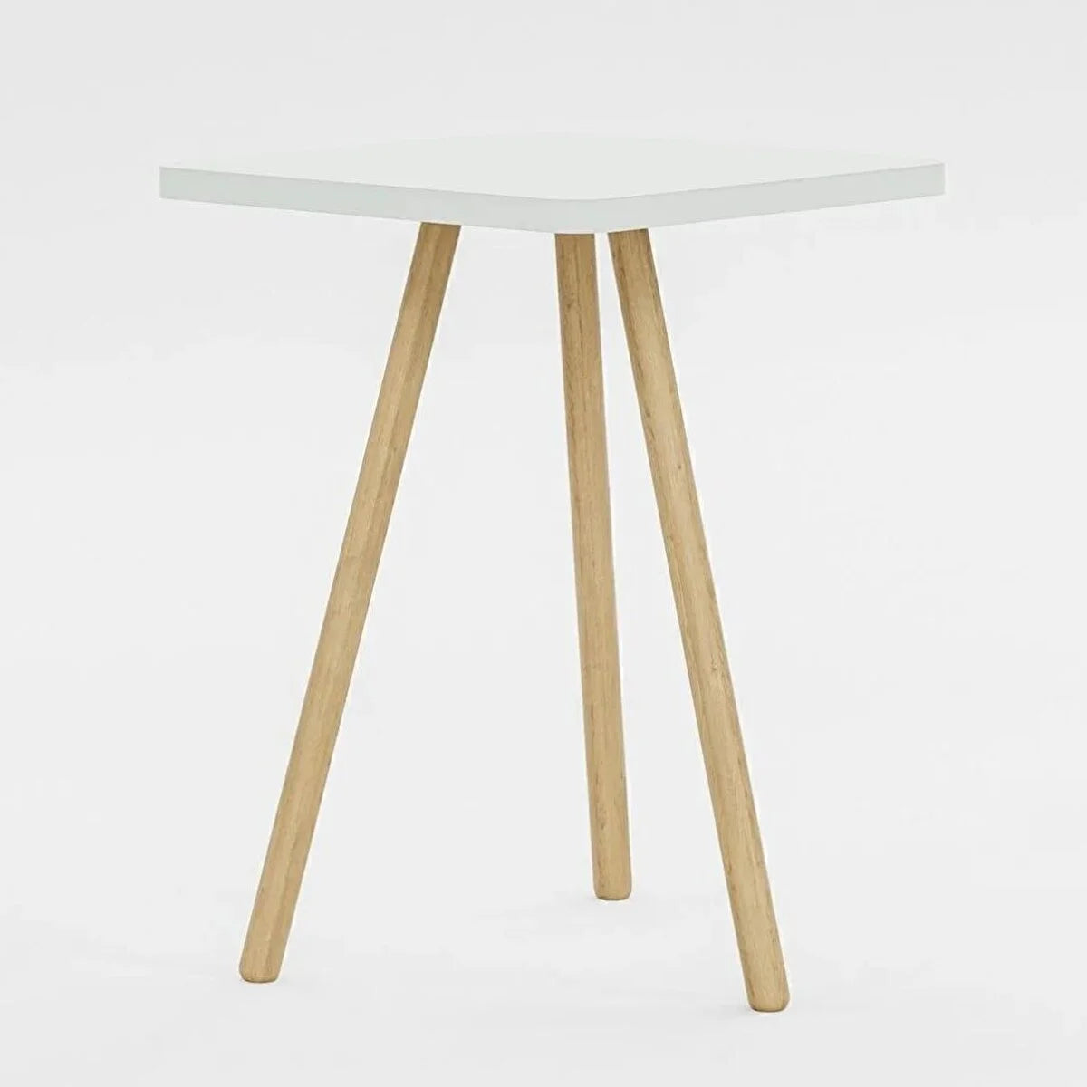 Masuta decorativa cu picioare din lemn, 34 x 34 cm, stil nordic