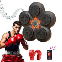 Aparat inteligent de box pentru antrenare reflexe, sincronizare Bluetooth, difuzor stereo, Negru