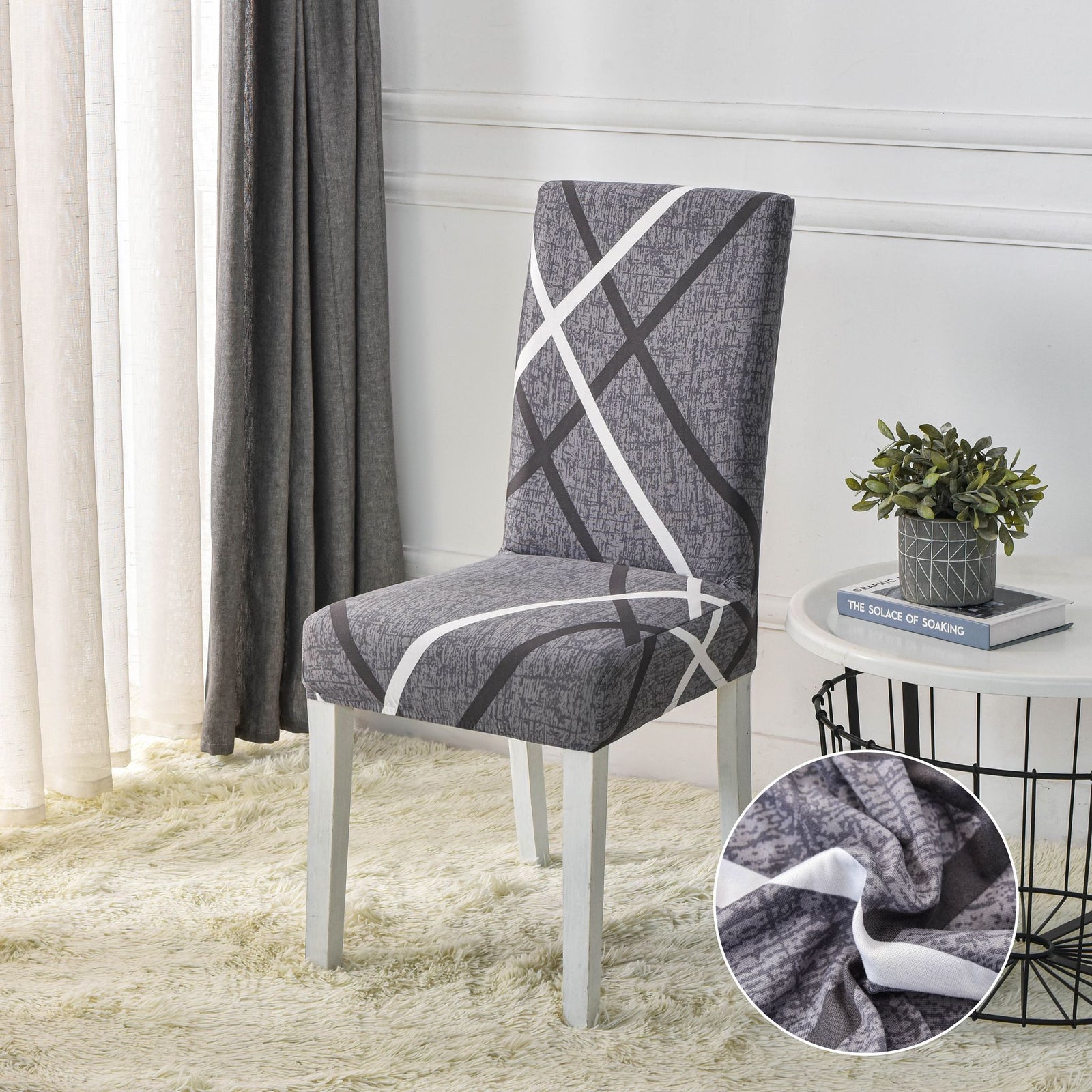 Set 6 huse universale, elastice, pentru scaun