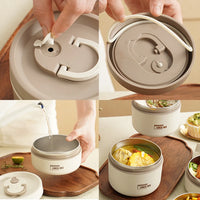 Set 4 caserole cu husa transport, 440 + 440 + 600 + 600 ml, interior otel inoxidabil - imagine 4