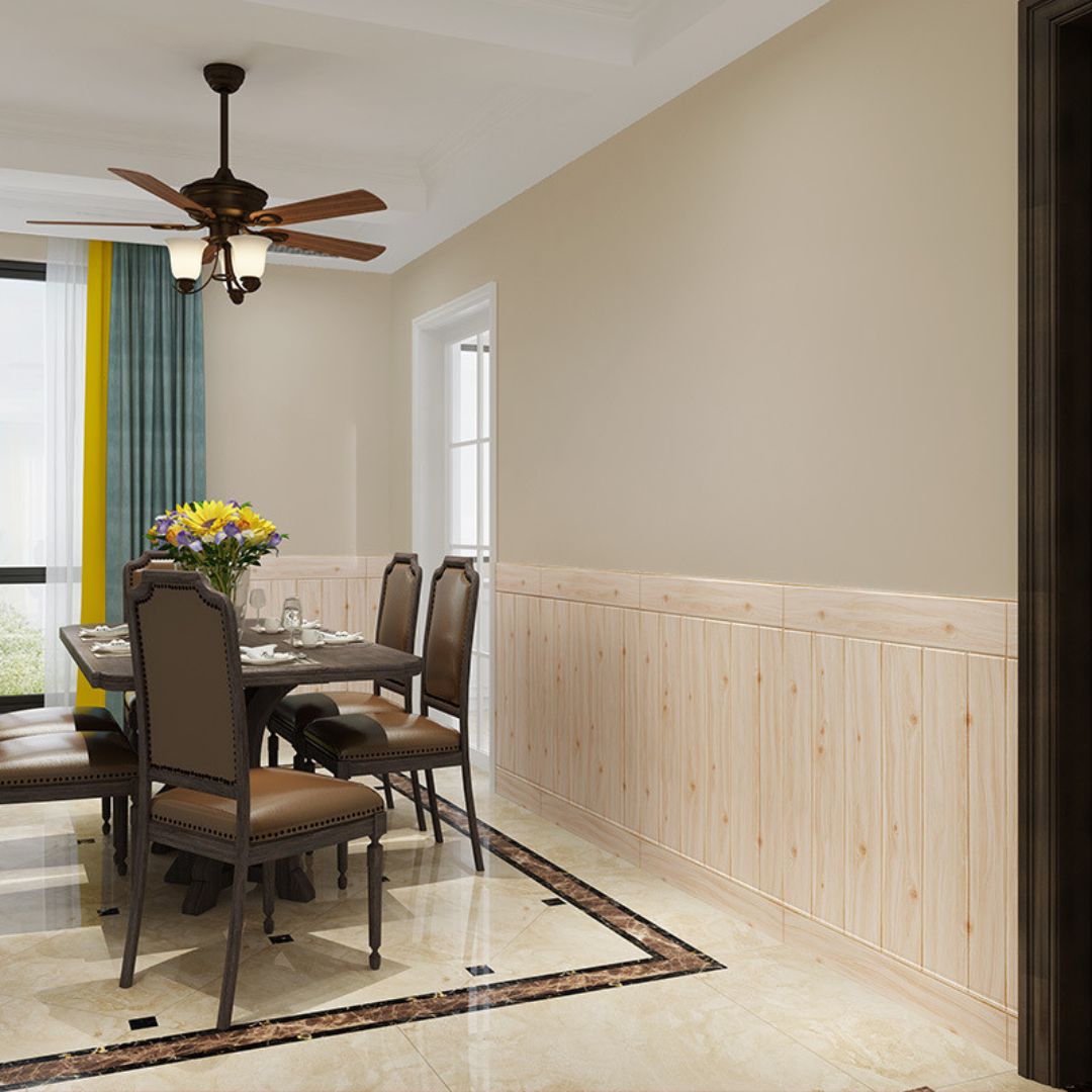 Autocolant de perete 3D imitatie lemn, 5mm, autoadeziv, 70x77 cm