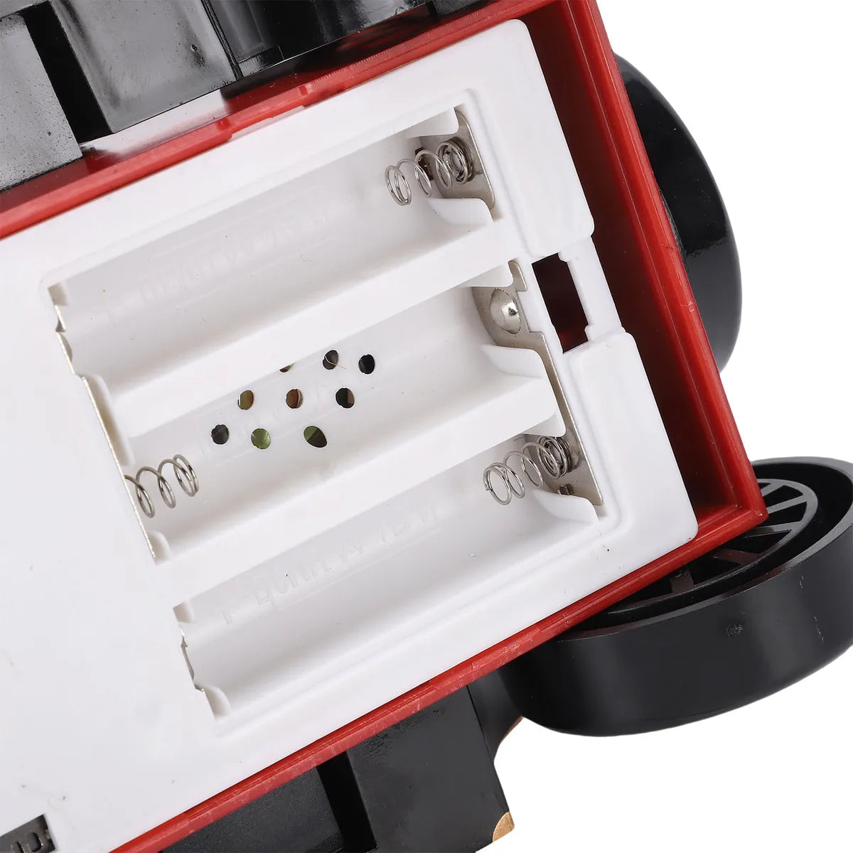 Decoratiune Craciun tip masina de epoca cu Mos Craciun si cadouri, functie muzicala, zapada in miscare, 6x27 cm16x27cm