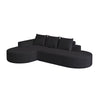 Canapea Coltar Premium Memory Foam HD 275x175x70 cm Material Plusat Reiat cu Dungi Groase