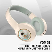 Casti wireless YDM55 iluminate LED, design desene animate - imagine 7