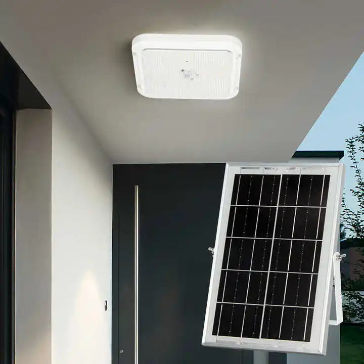 Aplica LED 100W, 200W sau 300W cu Panou Solar, Interior/Exterior, Plafoniera Patrata, Lumina Rece/Calda