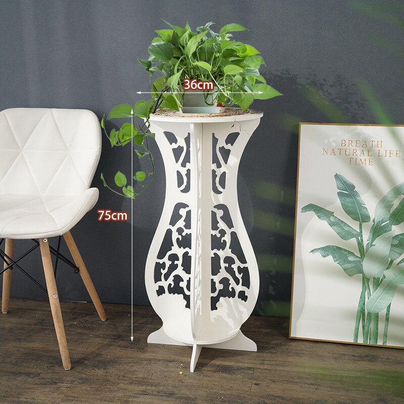 Set 3 masute decorative pentru ghivece de flori din PVC, 50/40/30 cm