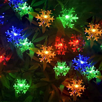 Instalatie Solara cu LED, 7 metri cu 50 fulgi de nea cristal - imagine 4