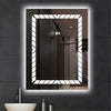 Oglinda LED cu ceas digital si dezaburire, lumina reglabila touch, 60x80 cm