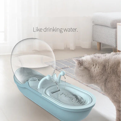Fantana automata de apa in stil de melc pentru pisici si caini, USB ultra-silentios, 4.L