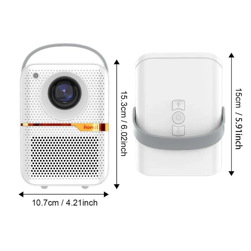 Videoproiector portabil P10 – decodare 6K, Android 10, 240 ANSI, Wireless