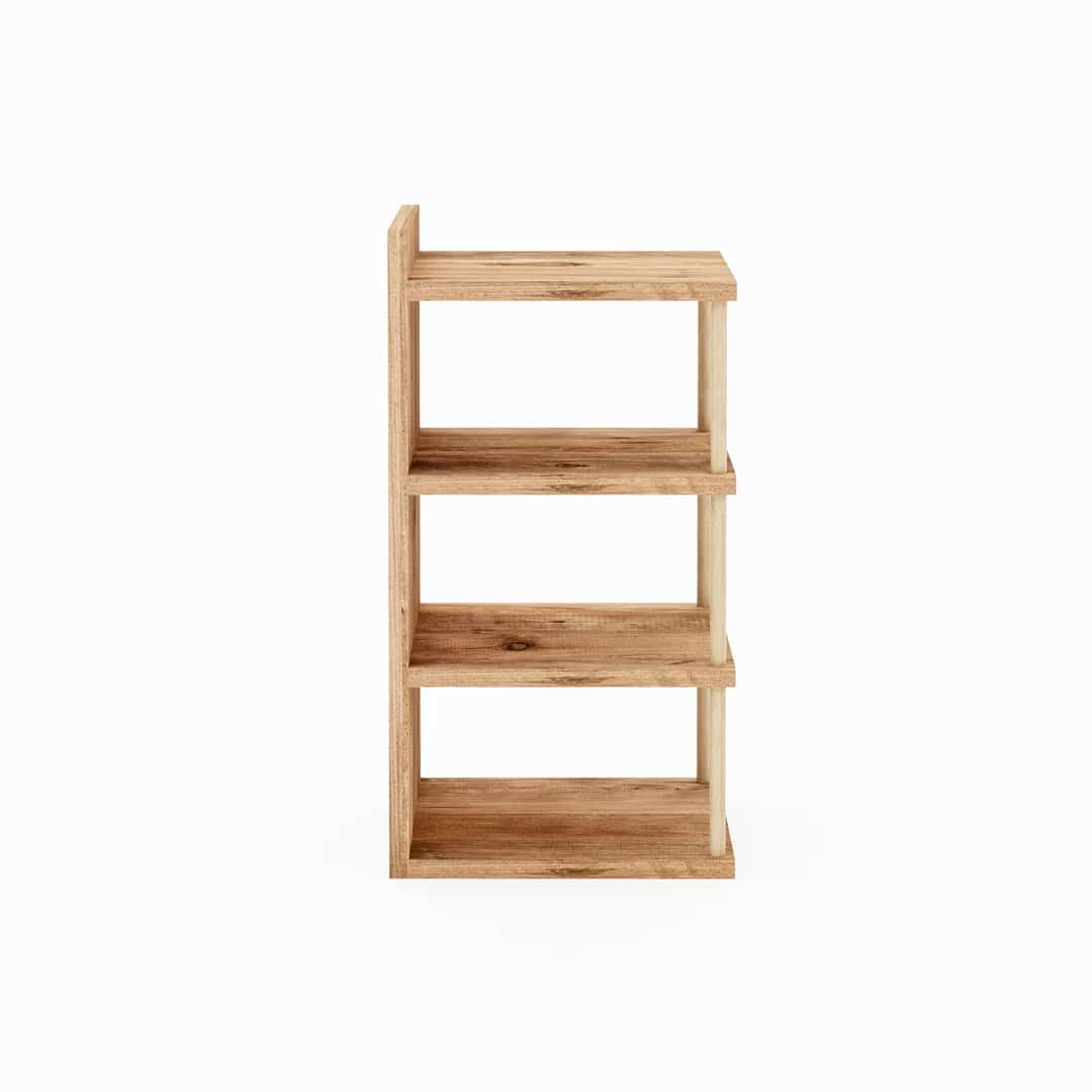 Organizator de pantofi cu 4 polițe din PAL melaminat, 60 x 29 x 30 cm