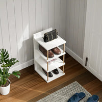 Organizator de pantofi cu 4 polițe din PAL melaminat, 60 x 29 x 30 cm