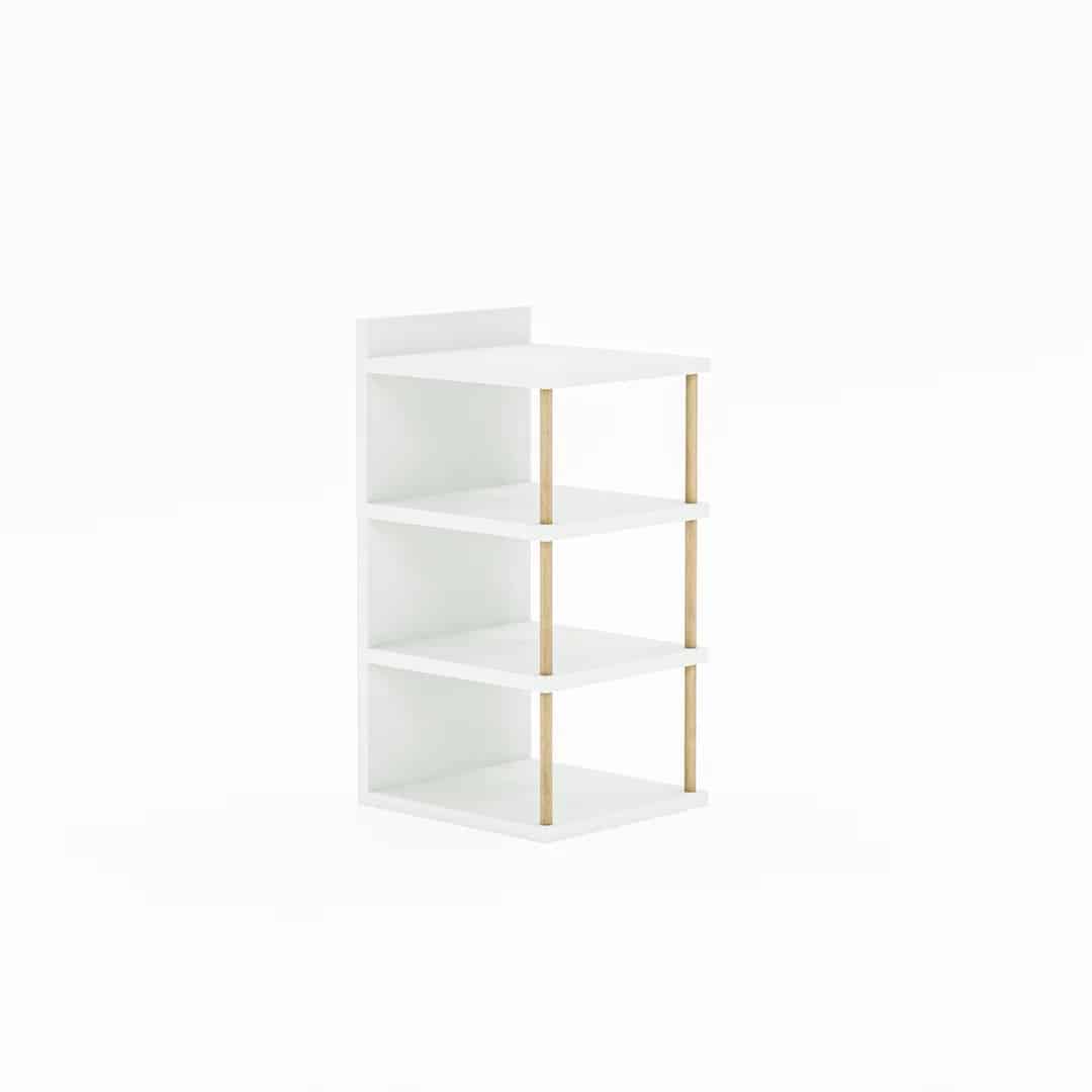 Organizator de pantofi cu 4 polițe din PAL melaminat, 60 x 29 x 30 cm