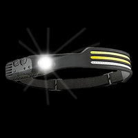 Lanterna cap LED, 1200 lumeni, Senzor de miscare, 5 Moduri lumina, Negru - imagine 3