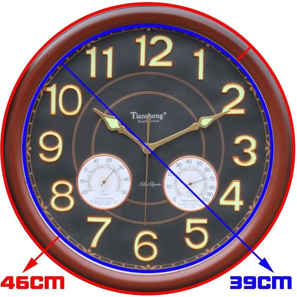 Ceas de perete cu cifre fosforescente, 34 cm, Design modern si decorativ